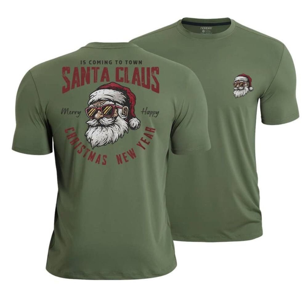 Santa Claus Is Coming Athletic Quick - Dry T-Shirt - Norday SE