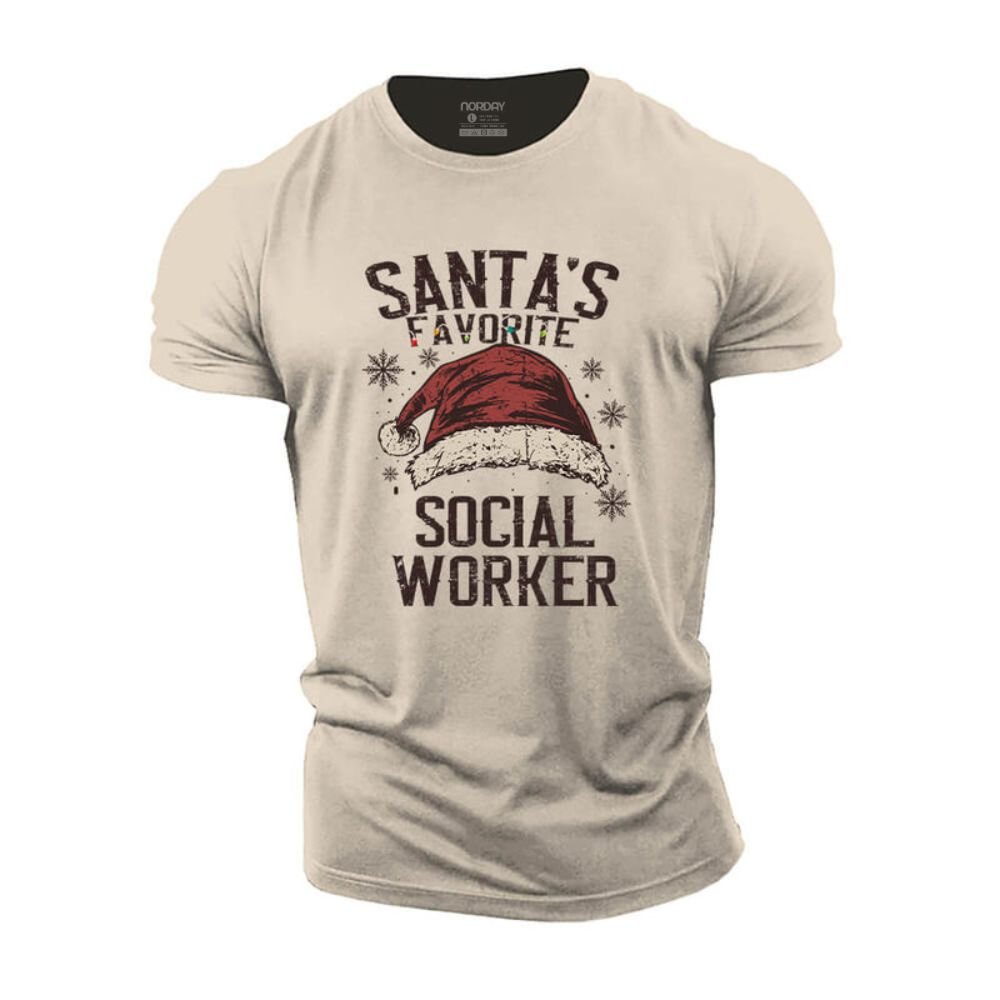 Santa's Favorite Social Worker T-Shirt - Norday SE