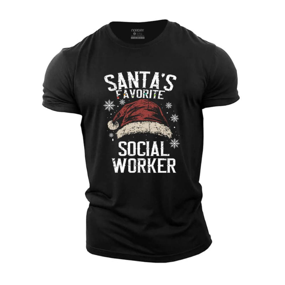 Santa's Favorite Social Worker T-Shirt - Norday SE
