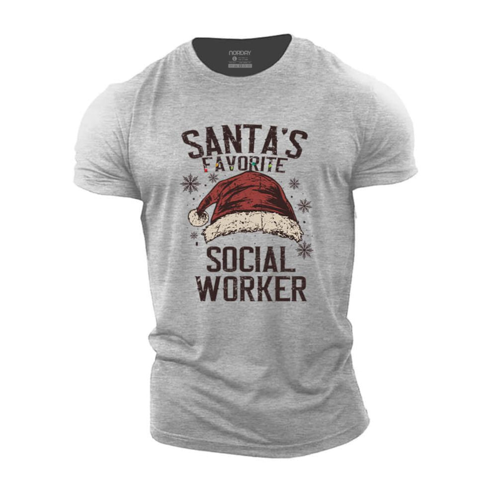Santa's Favorite Social Worker T-Shirt - Norday SE