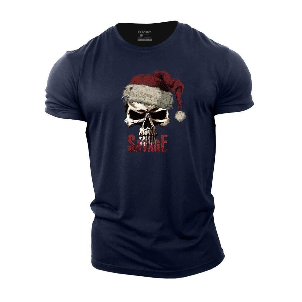 Savage Christmas Skull T-Shirt - Norday SE