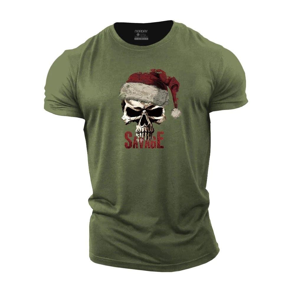 Savage Christmas Skull T-Shirt - Norday SE