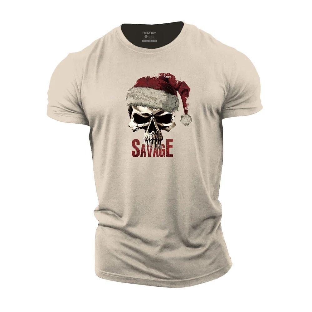 Savage Christmas Skull T-Shirt - Norday SE