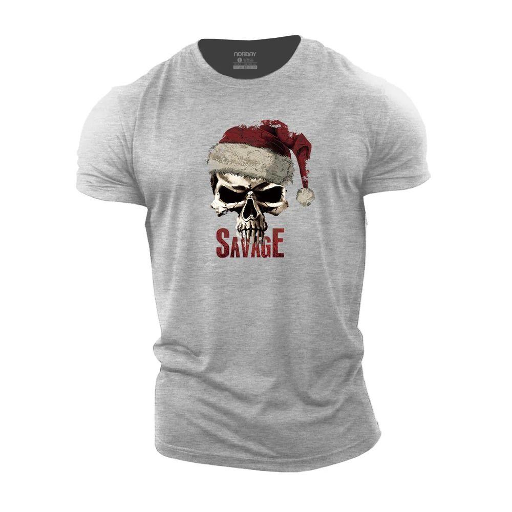 Savage Christmas Skull T-Shirt - Norday SE