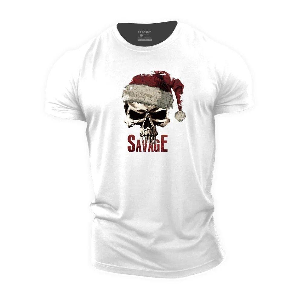 Savage Christmas Skull T-Shirt - Norday SE
