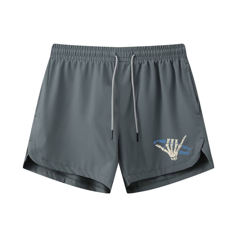 Skeleton Hand Surfboard Athletic Quick - Dry Shorts - Norday SE