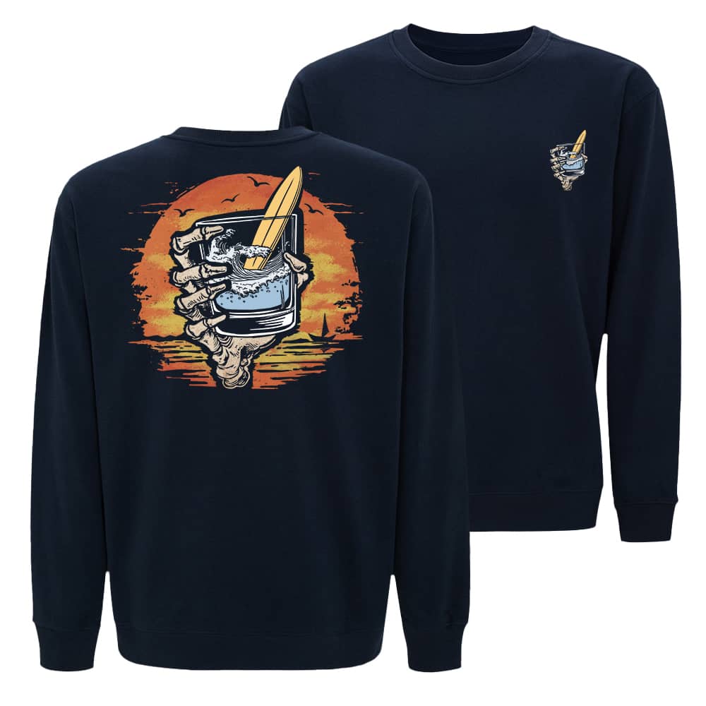Sweatshirt med hodeskalle og vinkende hånd – Norday SE