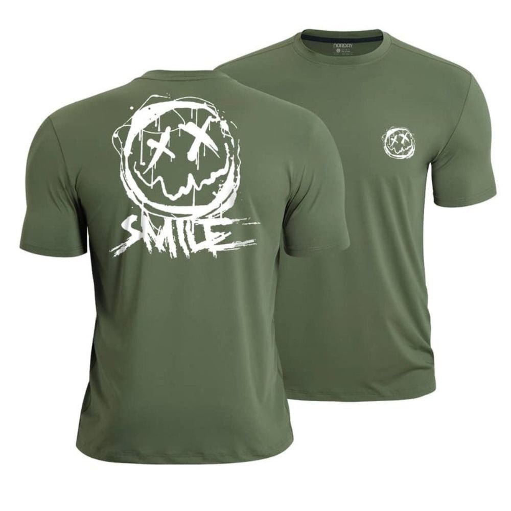 Smiley Graphic Athletic Quick - Dry T-Shirt - Norday SE
