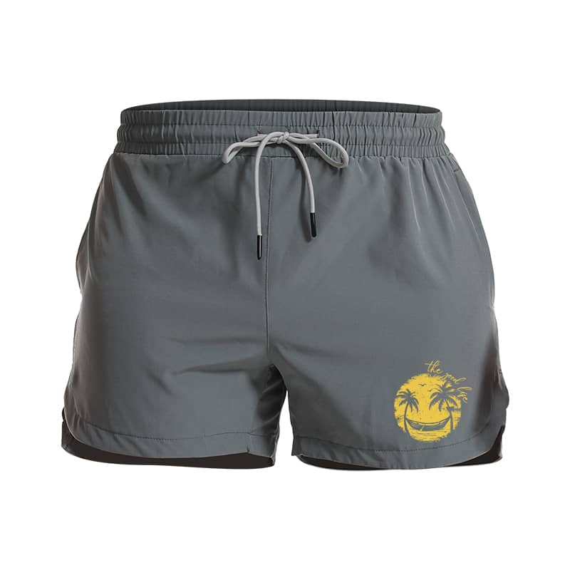 Smiley Palmtre Hurtig-tørkende idrettsshorts - Norday SE