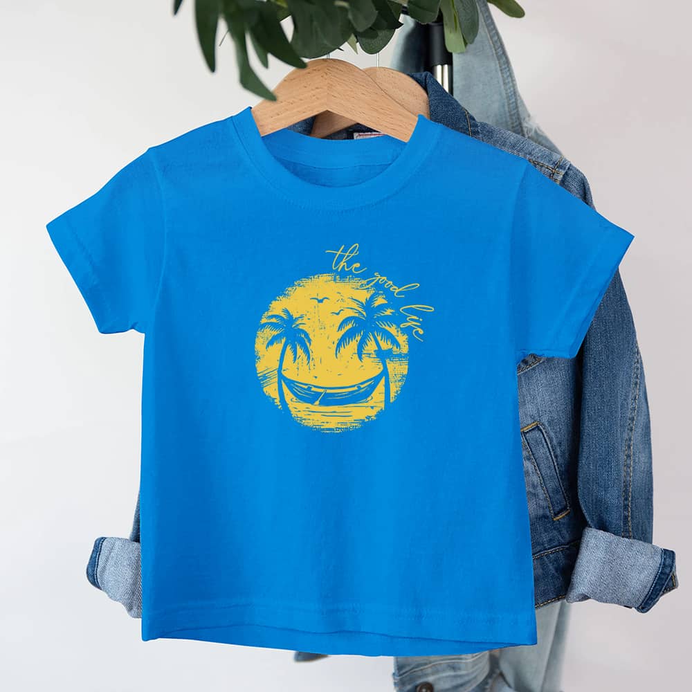 Smiley Palme Tre Barn T-skjorte - Norday SE