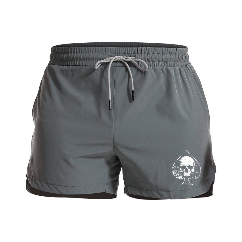 Spades Skull Athletic Quick - Dry Shorts - Norday SE