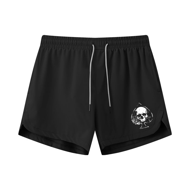 Spades Skull Athletic Quick - Dry Shorts - Norday SE
