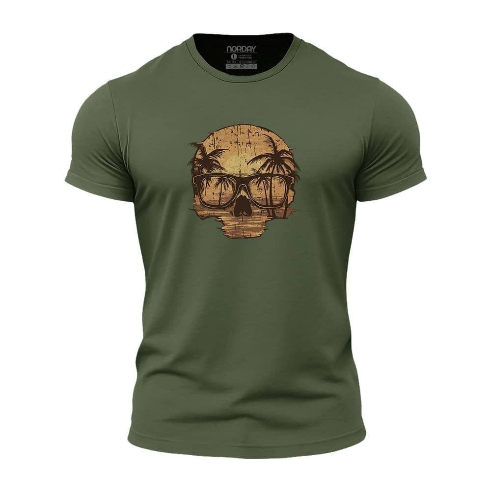 Sunset Skull Athletic Quick - Dry T-Shirt - Norday SE