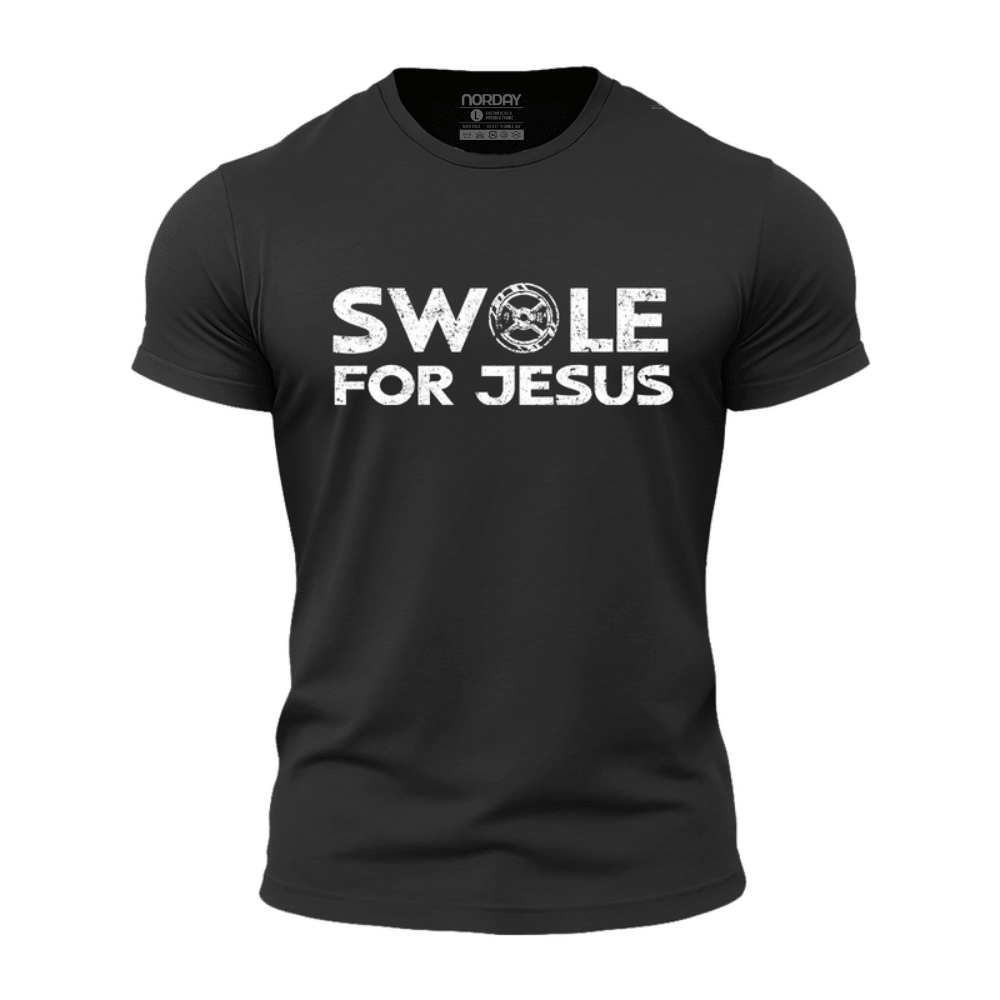 Swole for Jesus Idrettslig Hurtigtørkende T-skjorte - Norday SE