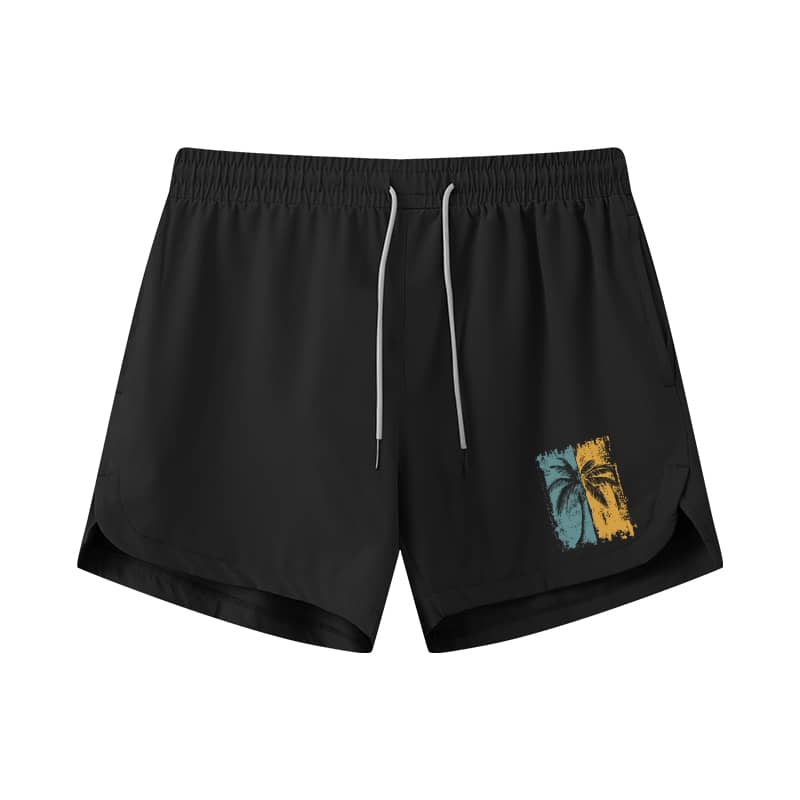 Two - tone Palm Tree Athletic Quick - Dry Shorts - Norday SE