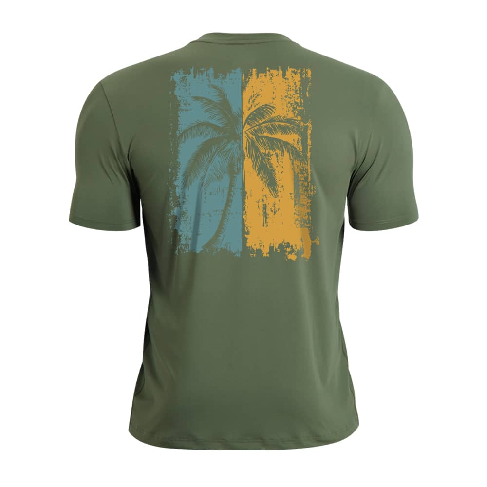 Two - tone Palm Tree Athletic Quick - Dry T-Shirt - Norday SE