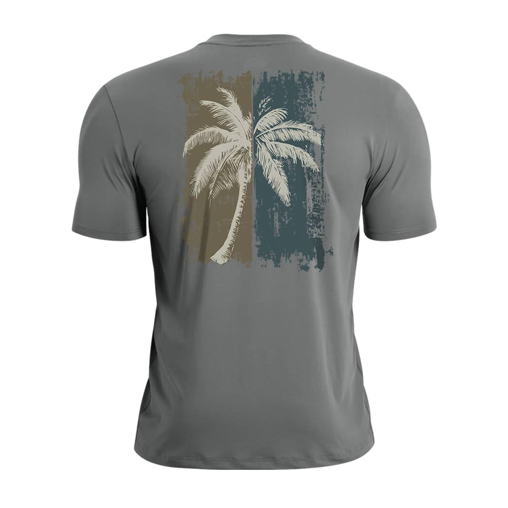 Two - tone Palm Tree Athletic Quick - Dry T-Shirt - Norday SE