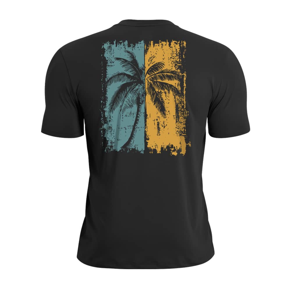 Two - tone Palm Tree Athletic Quick - Dry T-Shirt - Norday SE