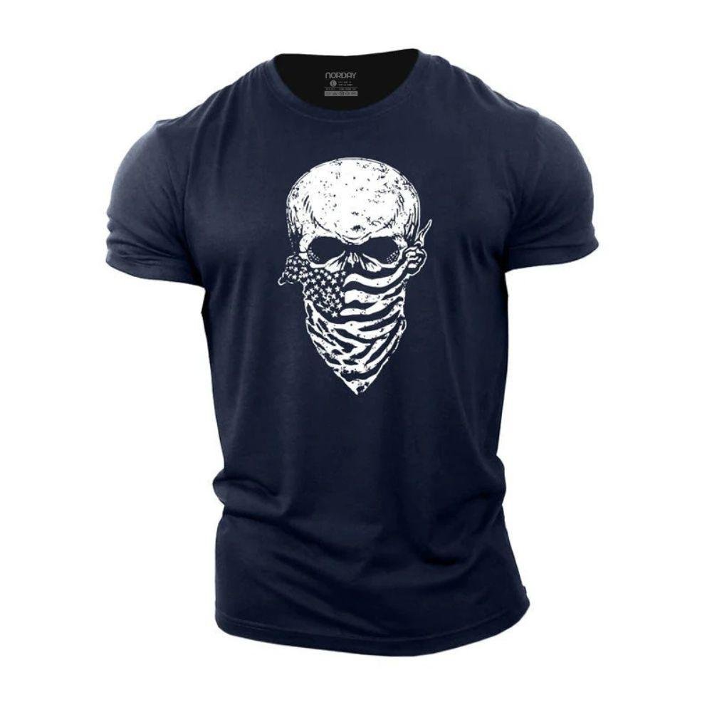 USA Scarf Skull T-Shirt - Norday SE