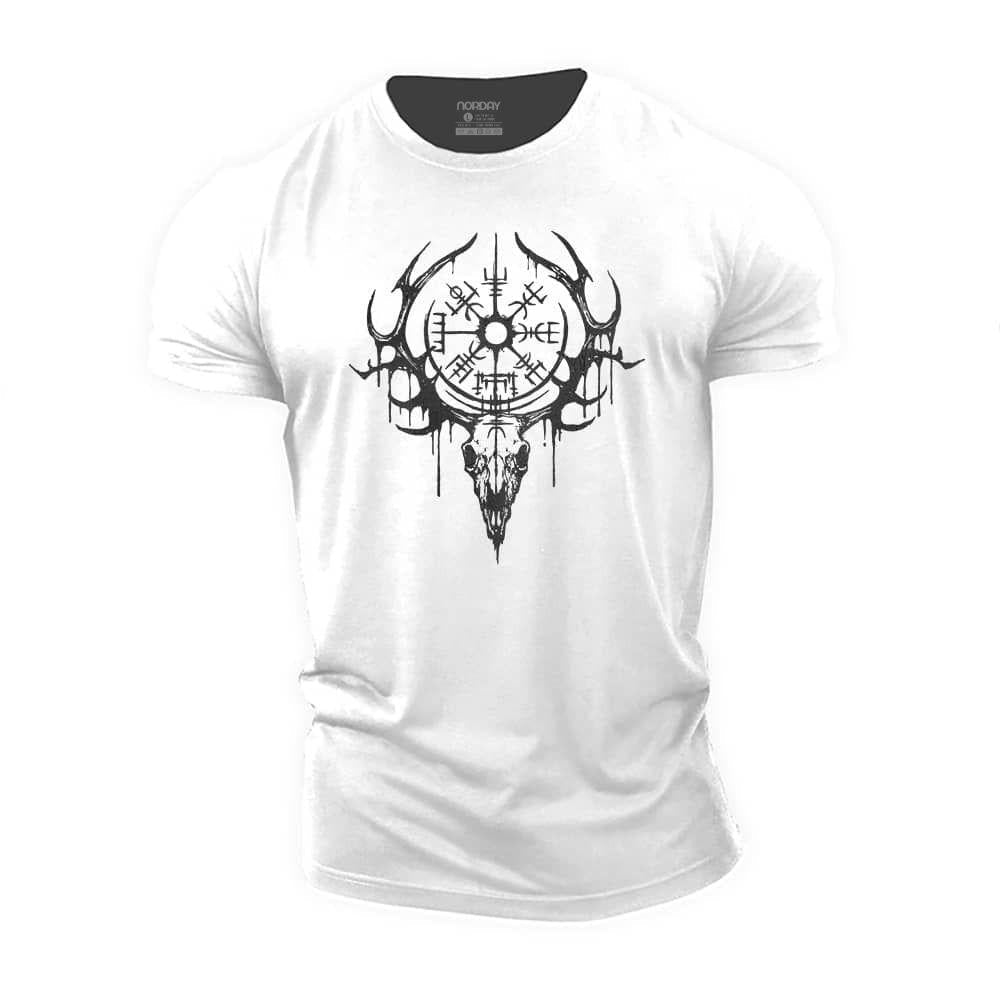 Viking Elk Skull T-Shirt - Norday SE