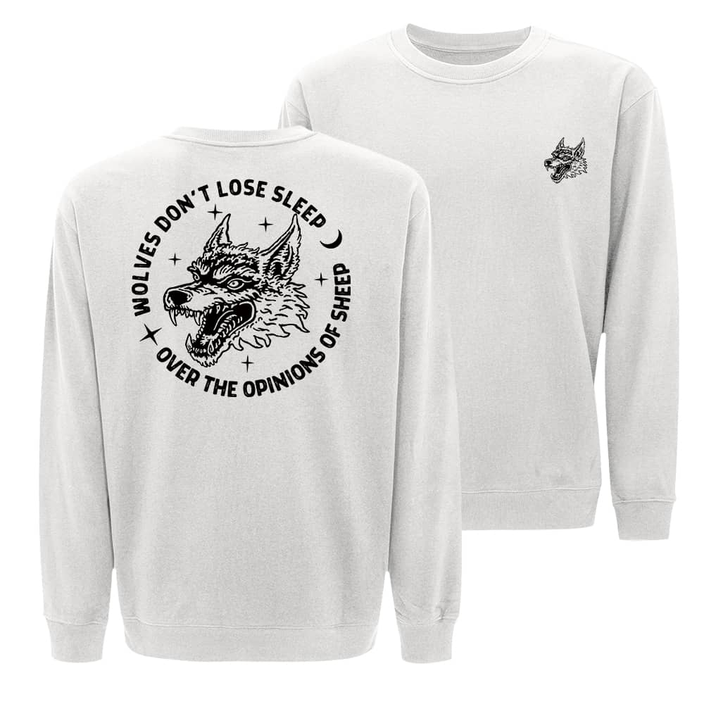 Ulver taper ikke søvn over sauenes meninger Sweatshirt - Norday SE