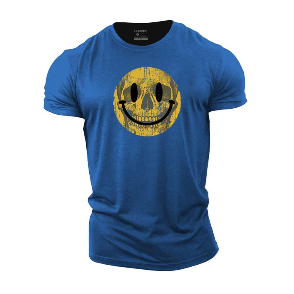 Gult skalle-smiley T-skjorte - Norday SE